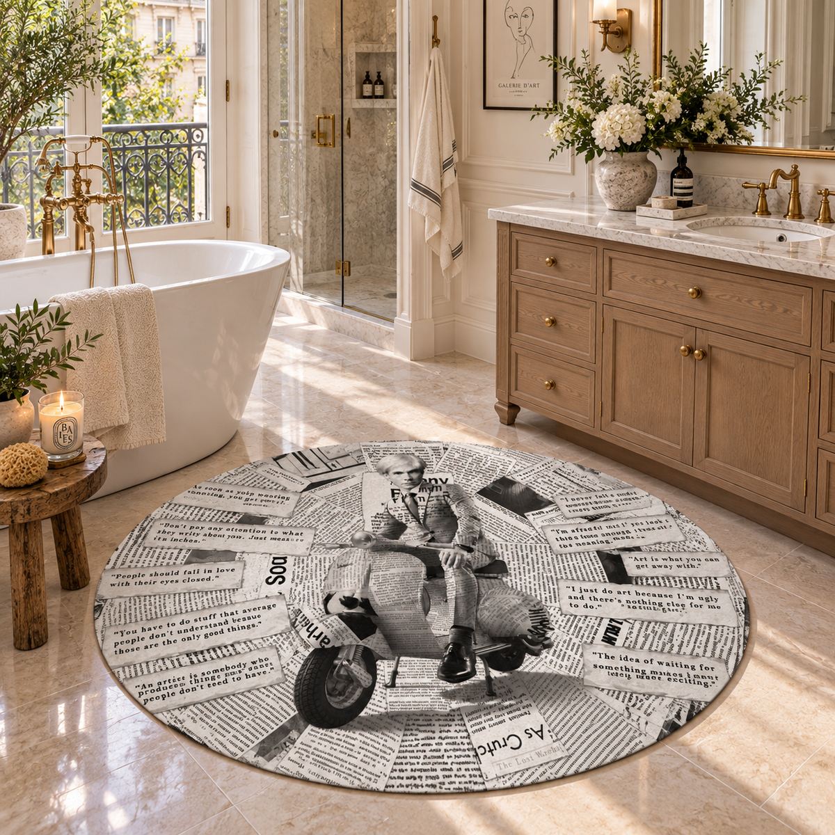 Warhol Vespa B&W – Rugs