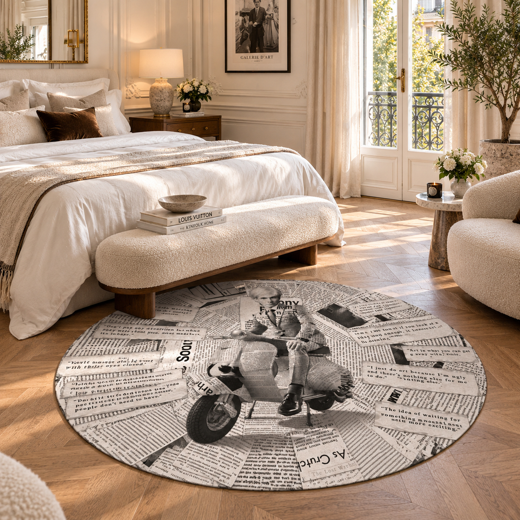 Warhol Vespa B&W – Rugs