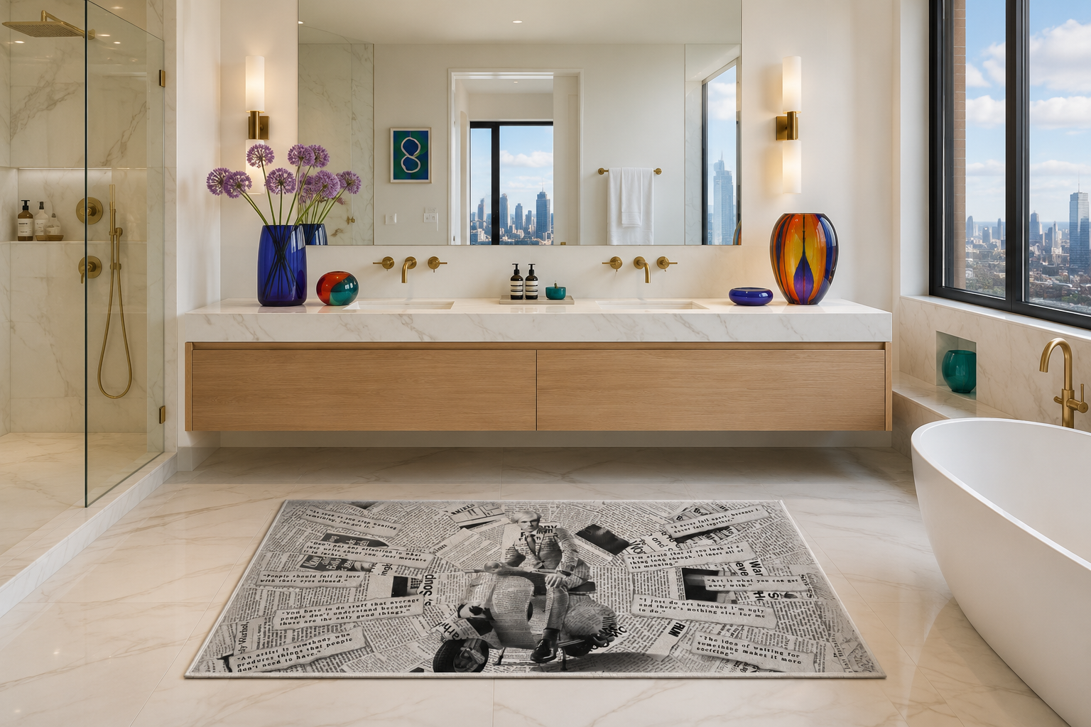 Warhol Vespa B&W – Rugs