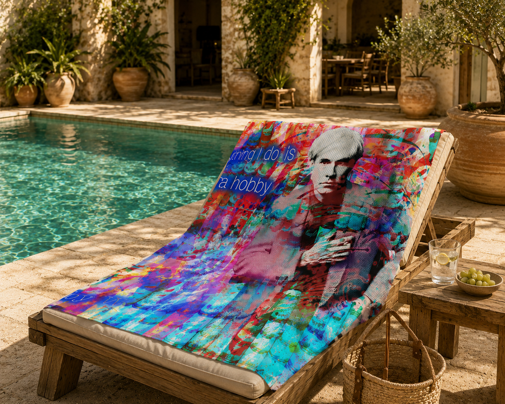Warhol Chicken Soup Pop - Beach Towel