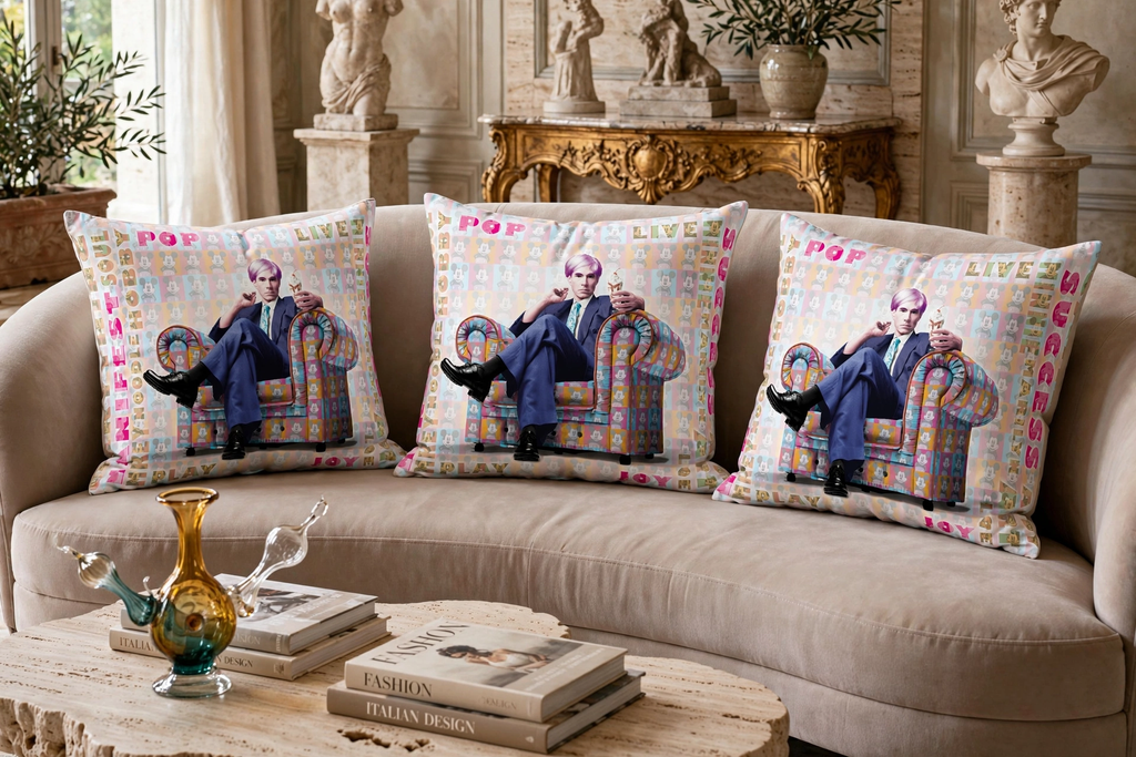 Warhol Pink Icon Chair - Pillowcases