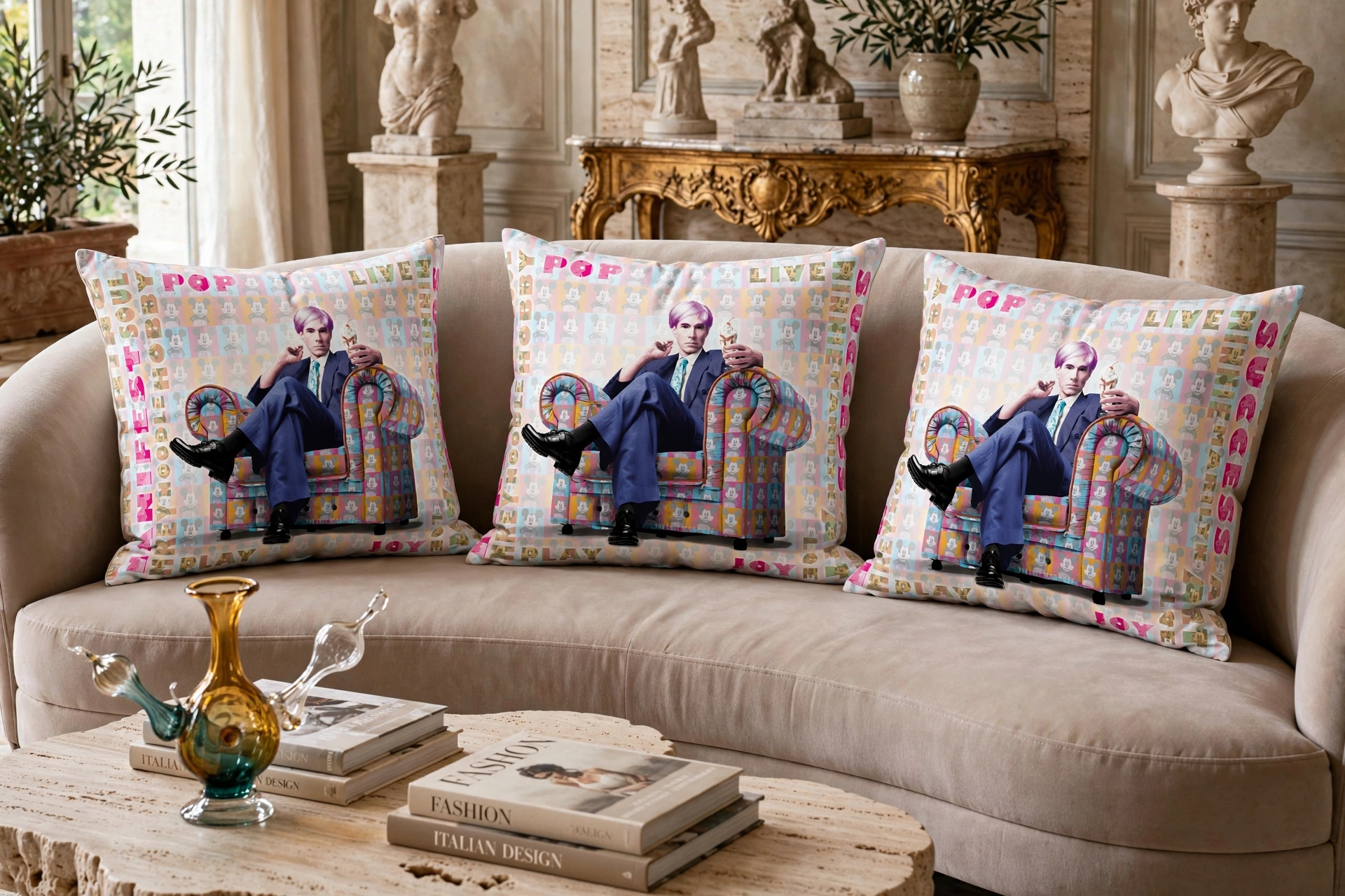 Warhol Pink Icon Chair - Pillowcases