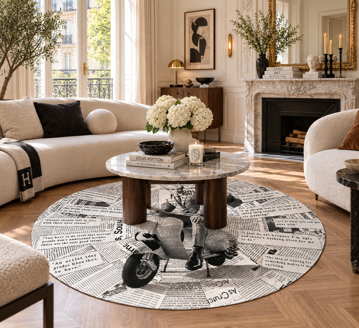 Warhol Vespa B&W – Rugs