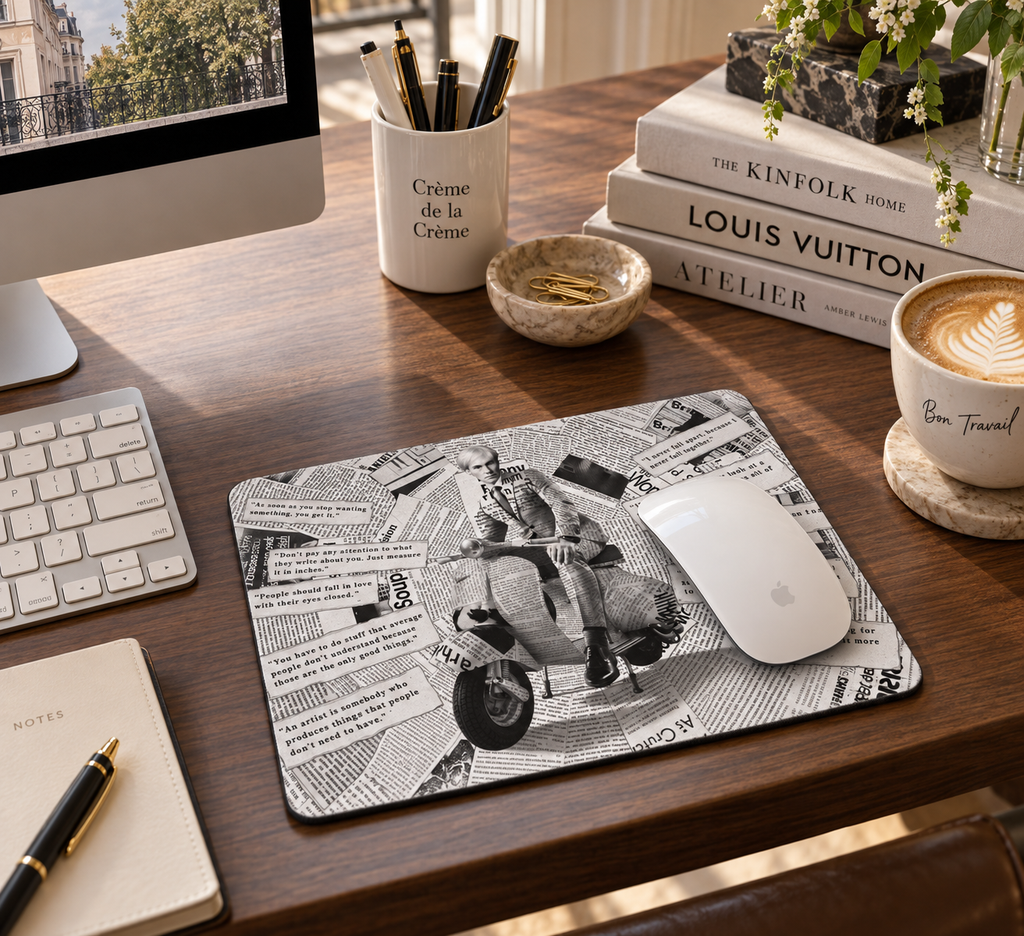 Warhol Vespa B&W – Mousepad