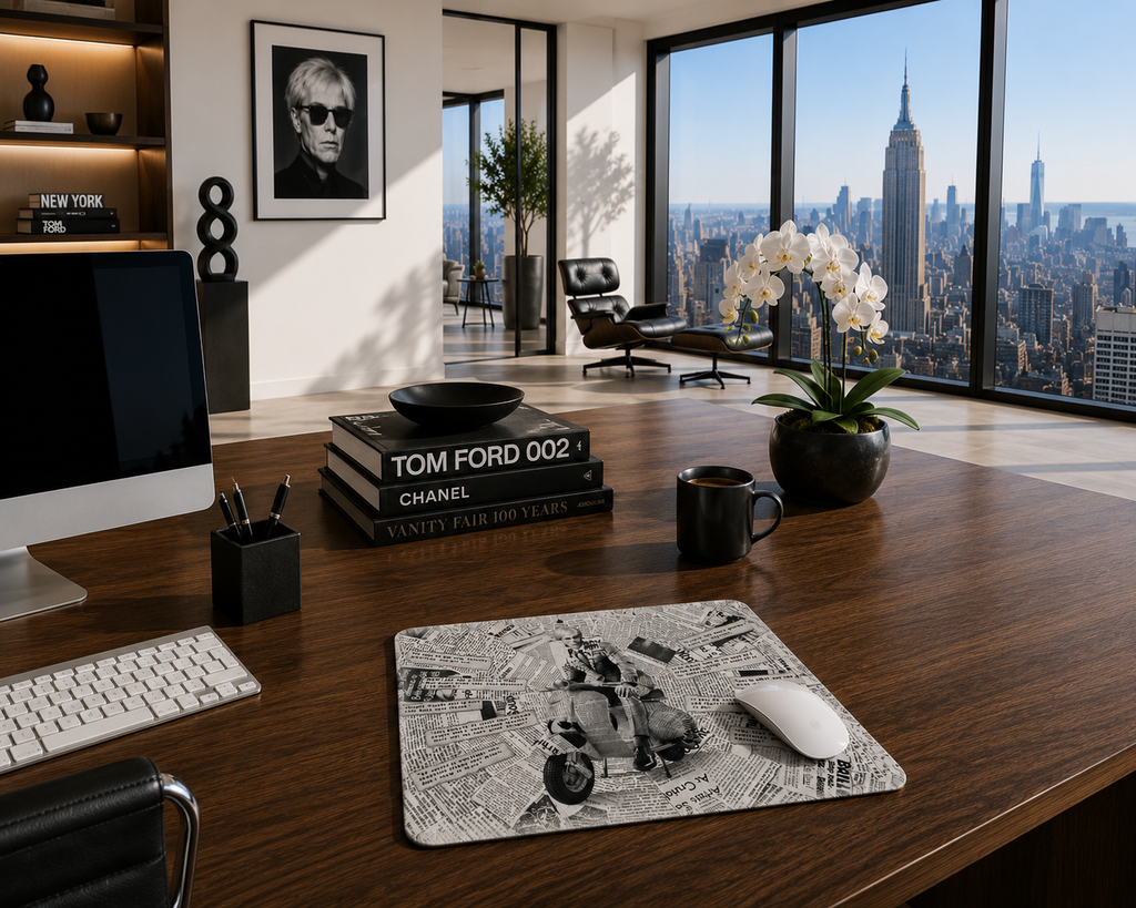 Warhol Vespa B&W – Mousepad