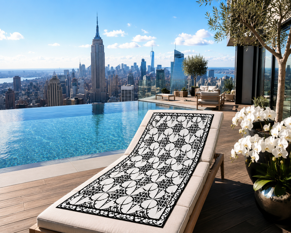 Oriental Drift - Beach Towel