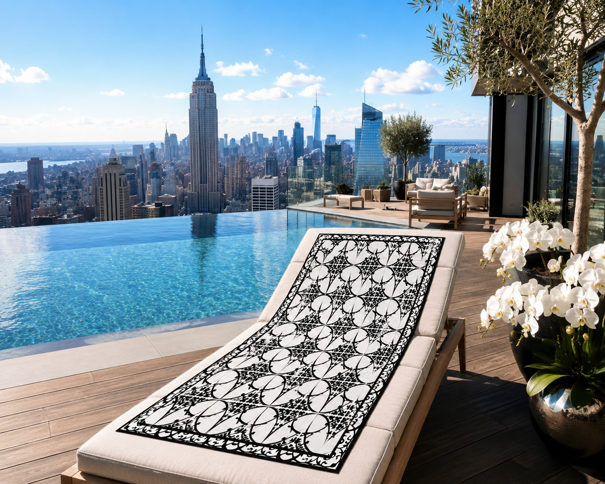 Oriental Drift - Beach Towel
