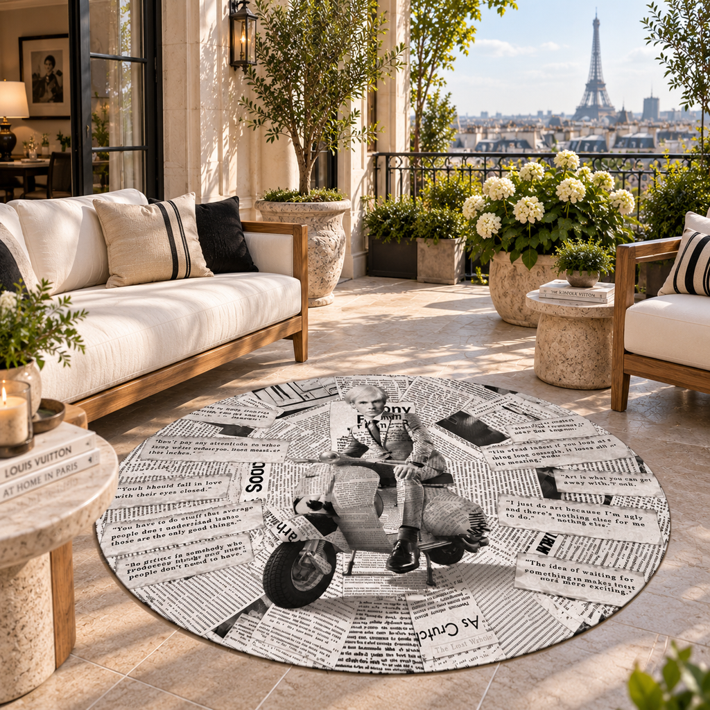 Warhol Vespa B&W – Rugs