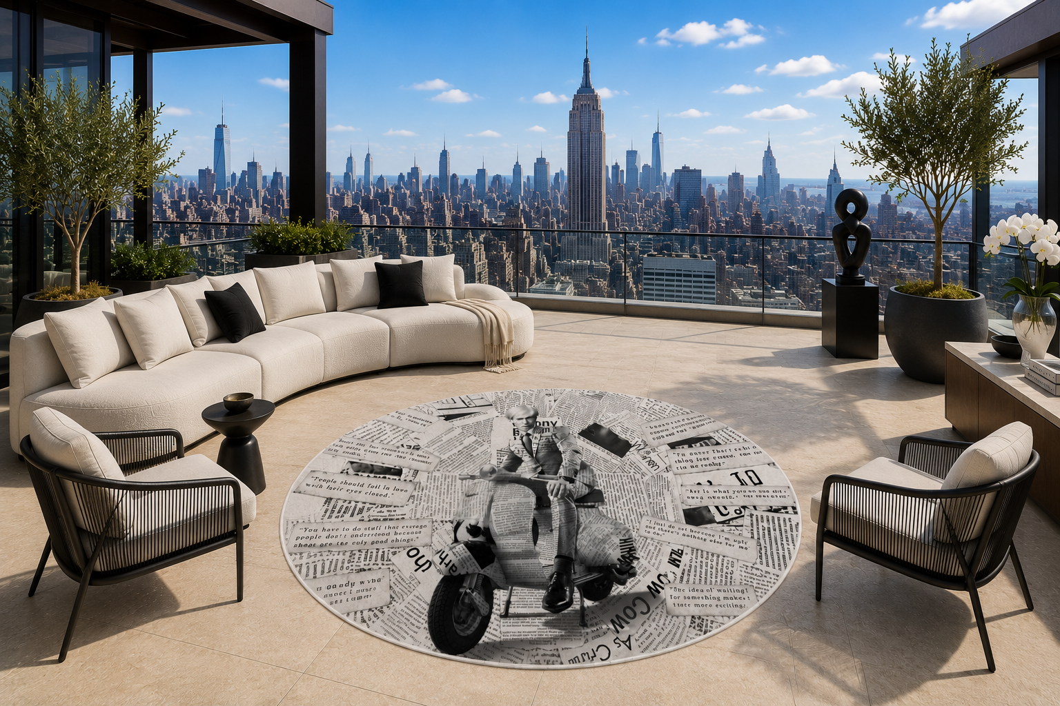 Warhol Vespa B&W – Rugs