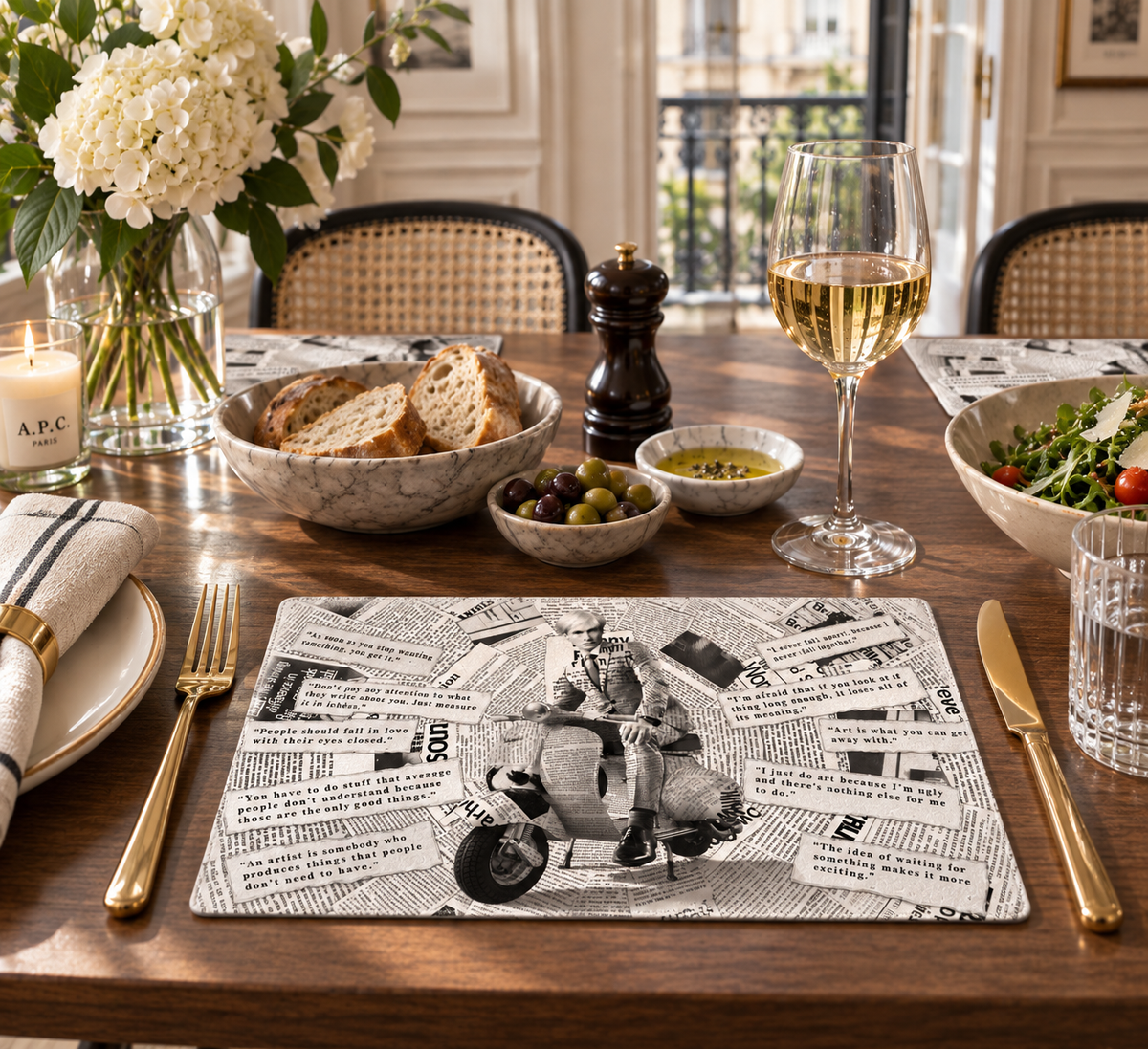 Warhol Vespa B&W – Placemat