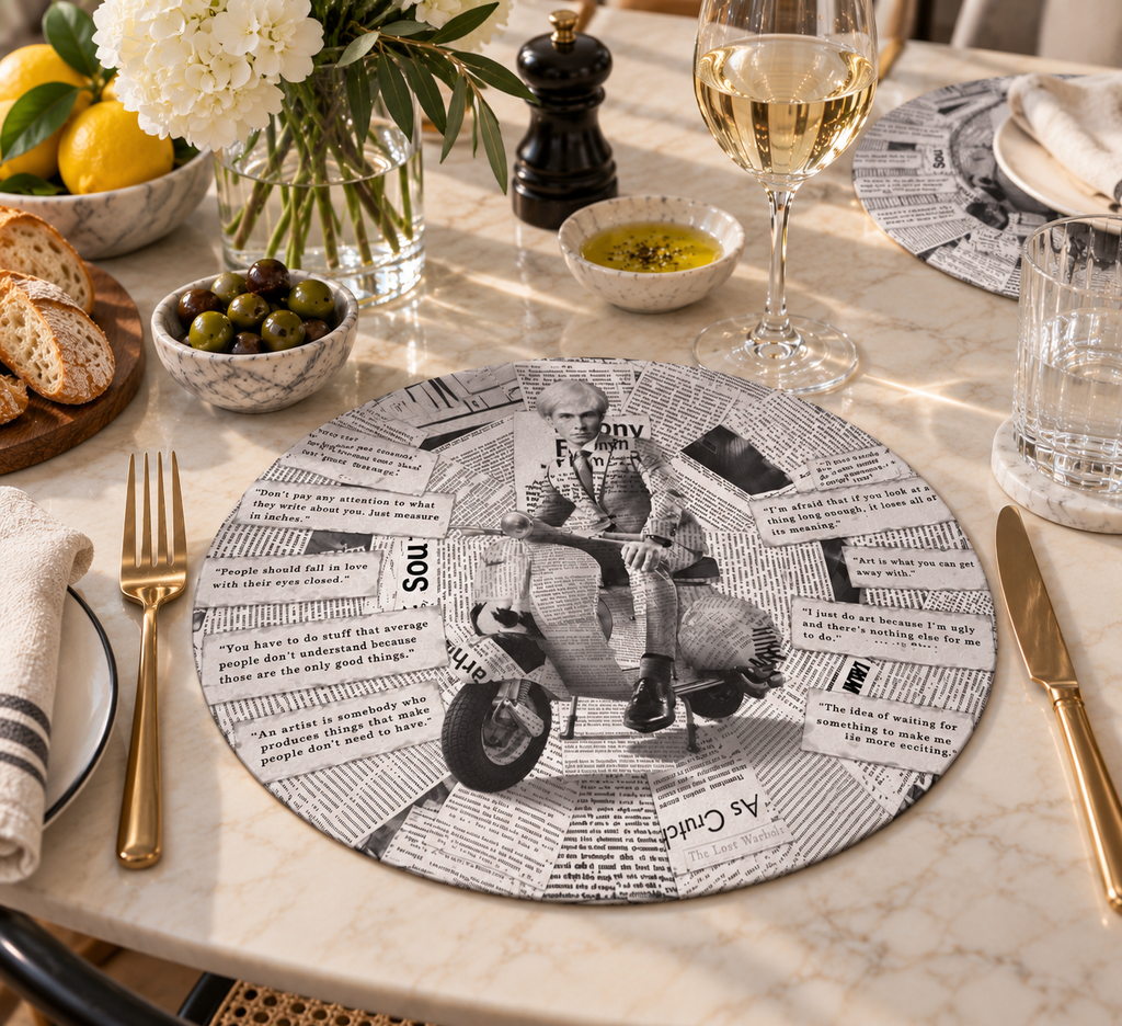 Warhol Vespa B&W – Placemat