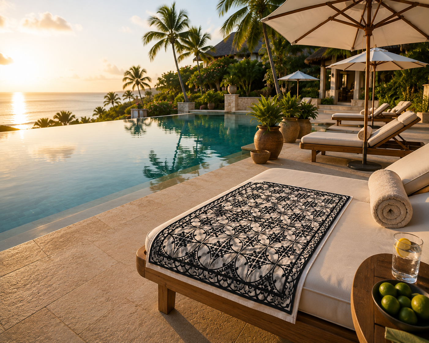 Oriental Drift - Beach Towel