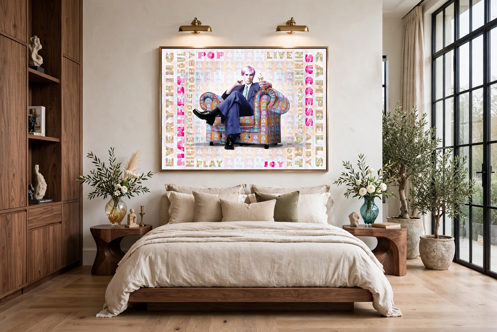 Warhol Pink Icon Chair - Wall Covering