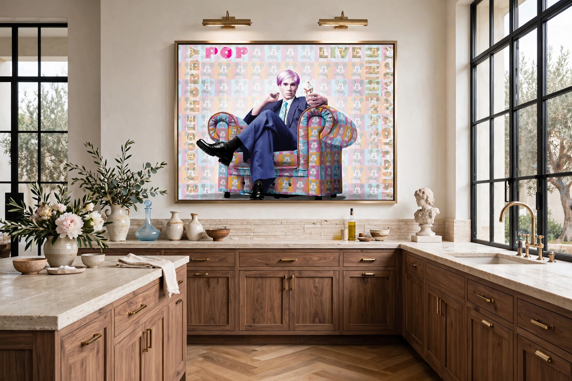Warhol Pink Icon Chair - Wall Covering