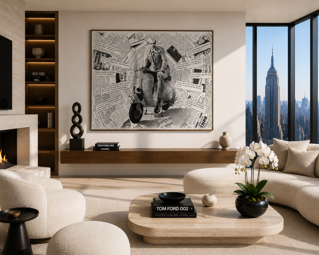 Warhol Vespa B&W – Wall Covering
