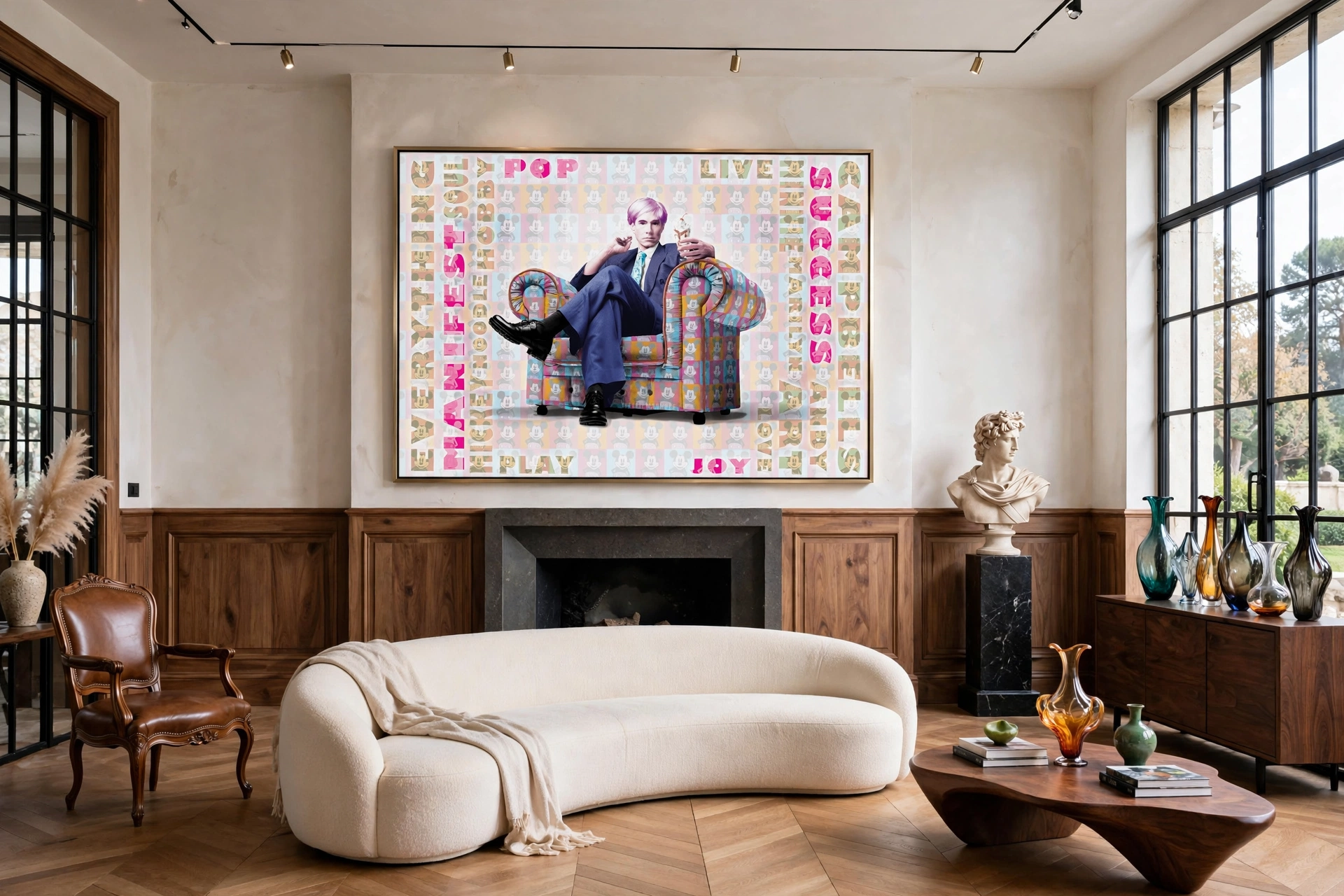 Warhol Pink Icon Chair - Wall Covering