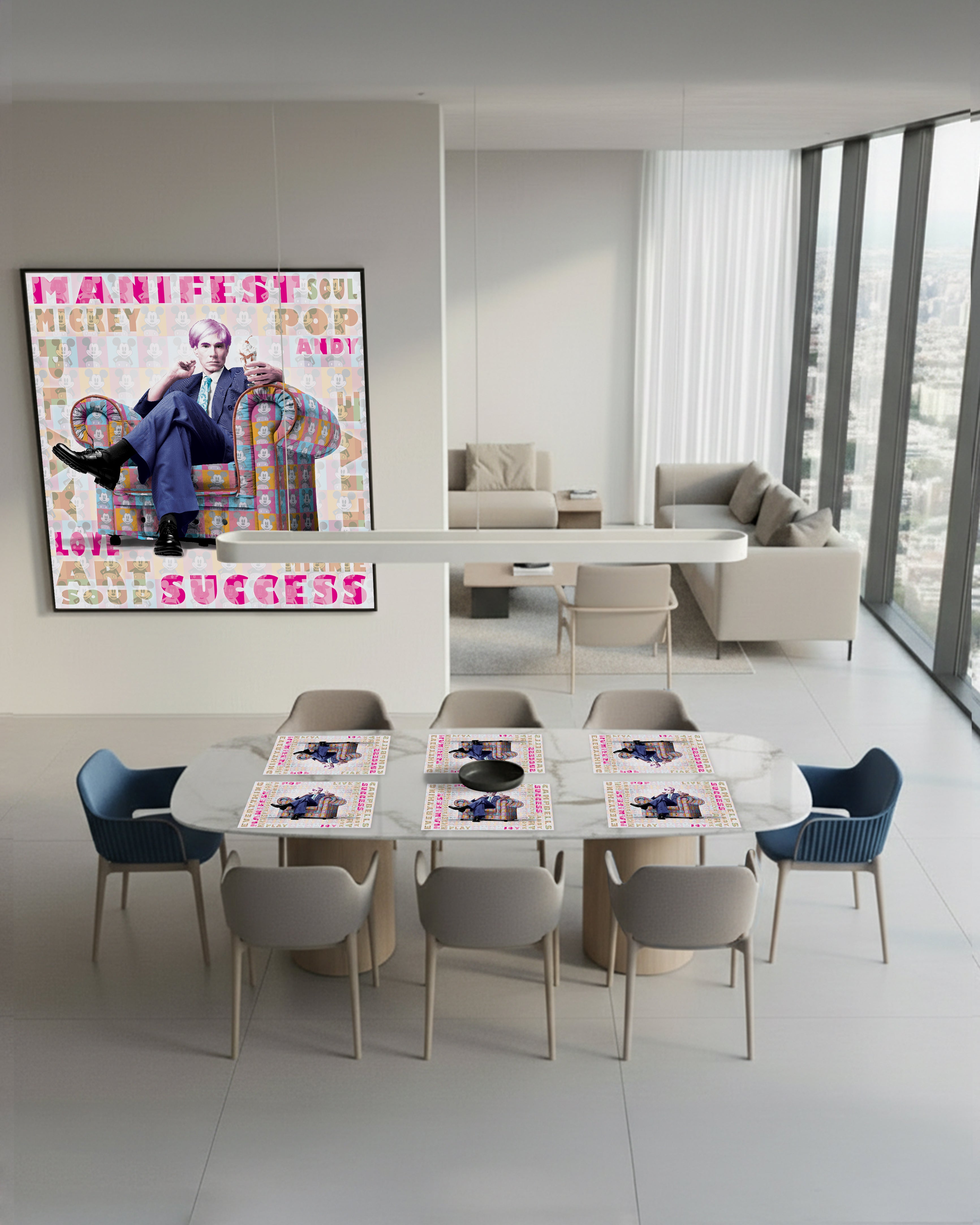 Warhol Pink Icon Chair - Placemat