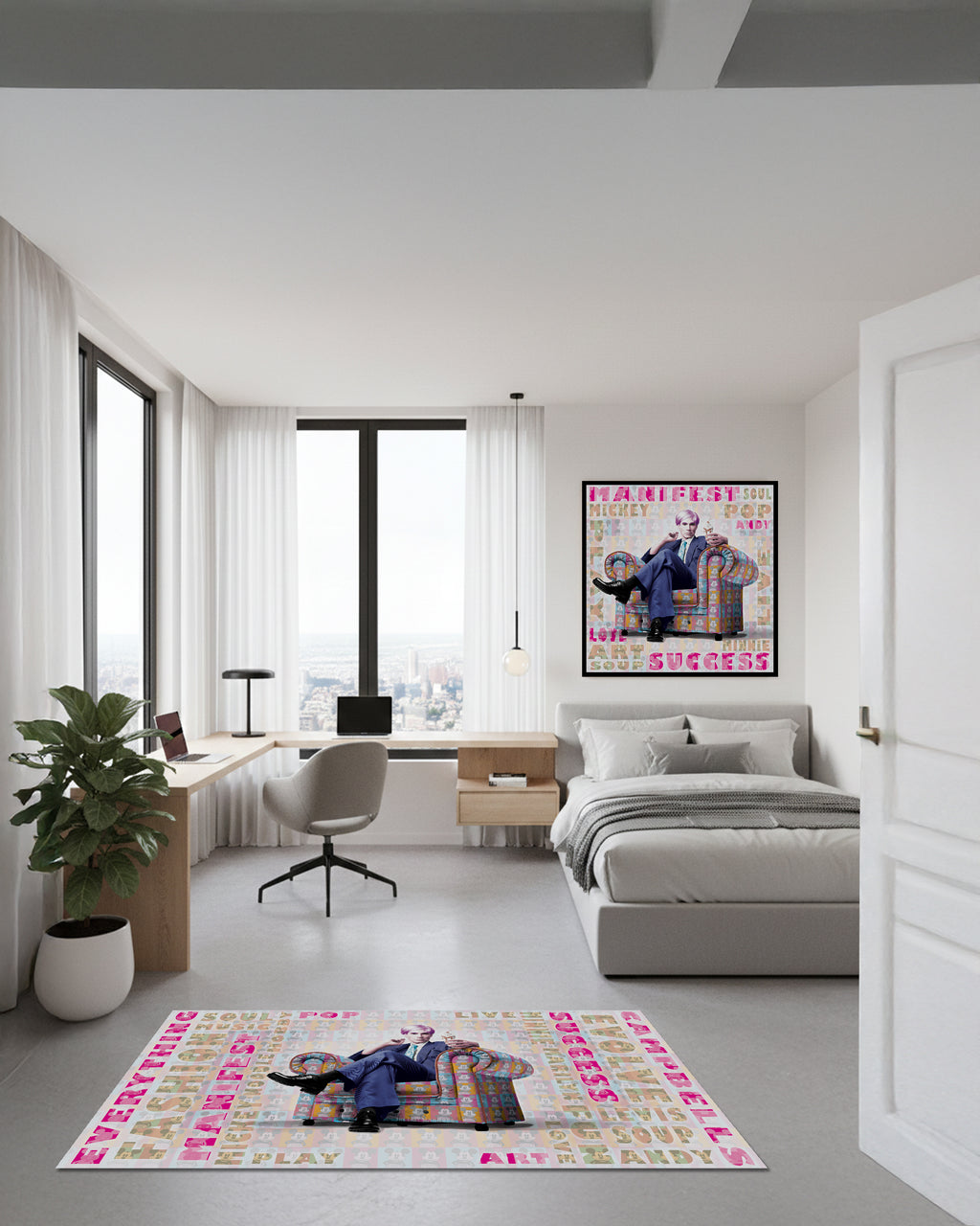 Warhol Pink Icon Chair-Rugs