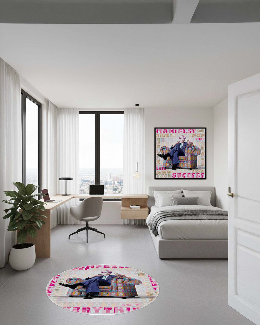 Warhol Pink Icon Chair-Rugs