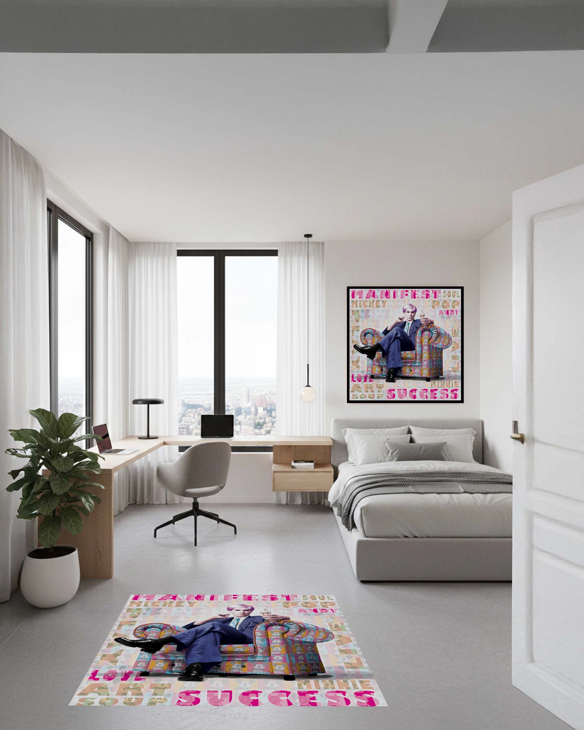 Warhol Pink Icon Chair-Rugs