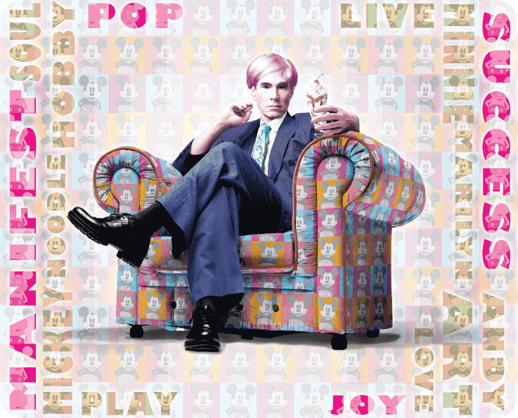 Warhol Pink Icon Chair - Mousepad