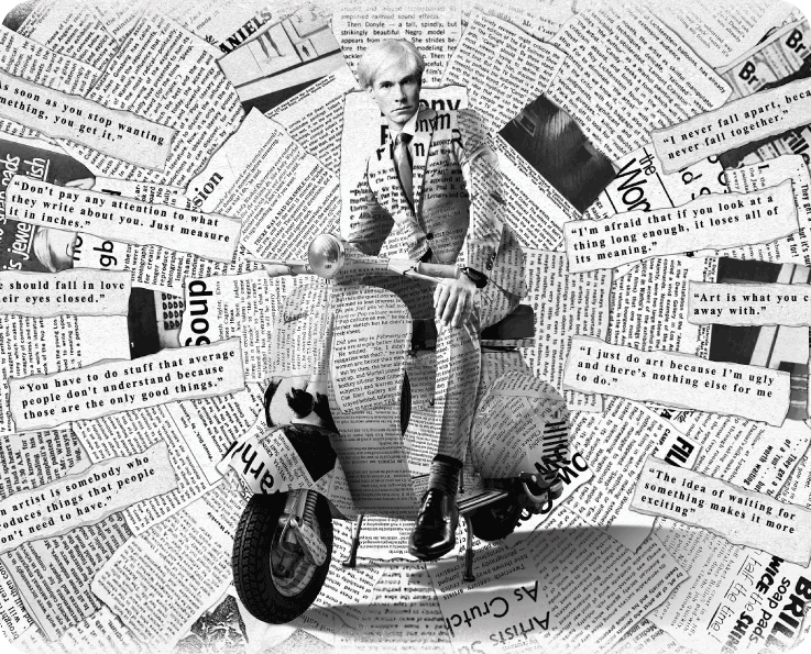 Warhol Vespa B&W – Mousepad