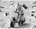 Warhol Vespa B&W – Mousepad