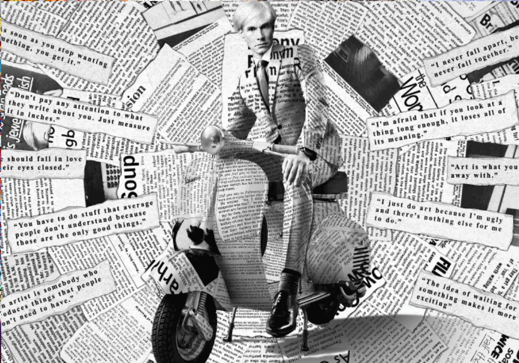 Warhol Vespa B&W - Mousepad